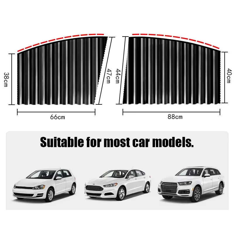 Magnets Car Sunshade Curtain Universal Side Window Shades Curtains for Car Front Rear Window Film Heat Insulation Sun Protection