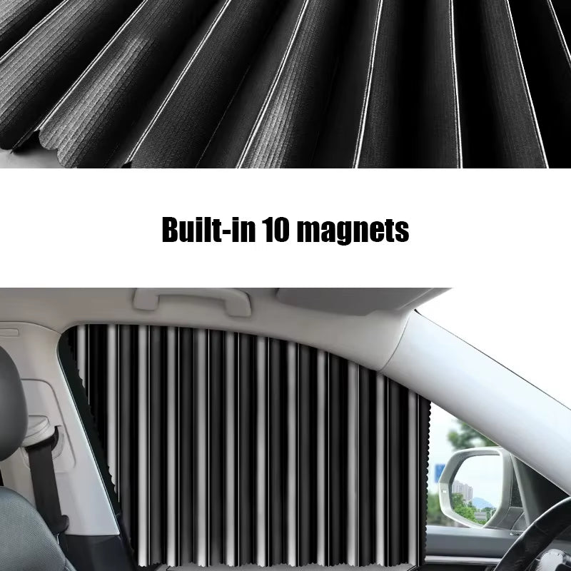Magnets Car Sunshade Curtain Universal Side Window Shades Curtains for Car Front Rear Window Film Heat Insulation Sun Protection