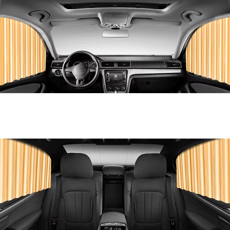 Magnets Car Sunshade Curtain Universal Side Window Shades Curtains for Car Front Rear Window Film Heat Insulation Sun Protection